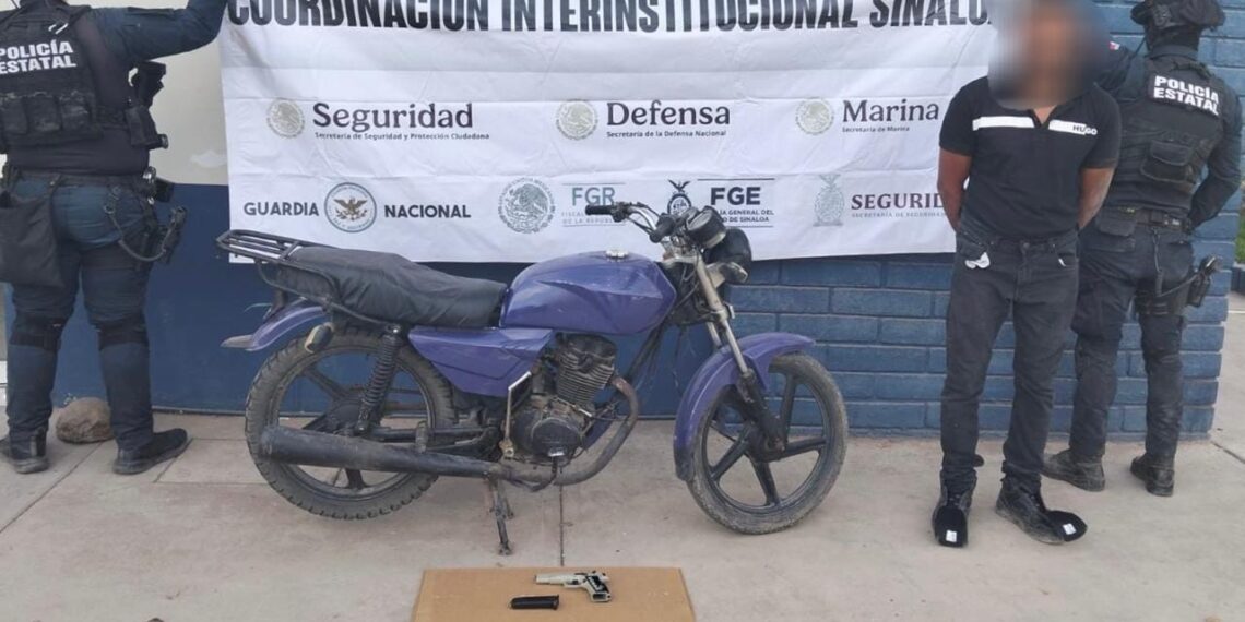 Durante operativo en Navolato, detienen a un civil con un arma de fuego