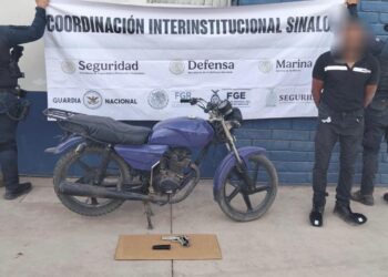 Durante operativo en Navolato, detienen a un civil con un arma de fuego
