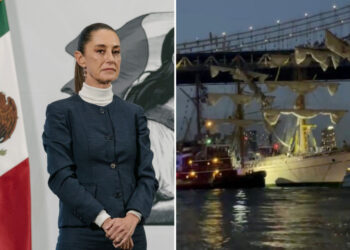 Sheinbaum afirma que promoción de la elección judicial en el buque Cuauhtémoc no implica un involucramiento de la Marina