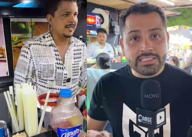 VIDEO: El “Nodal” de la Feria de San Marcos vende bebidas y canta como él