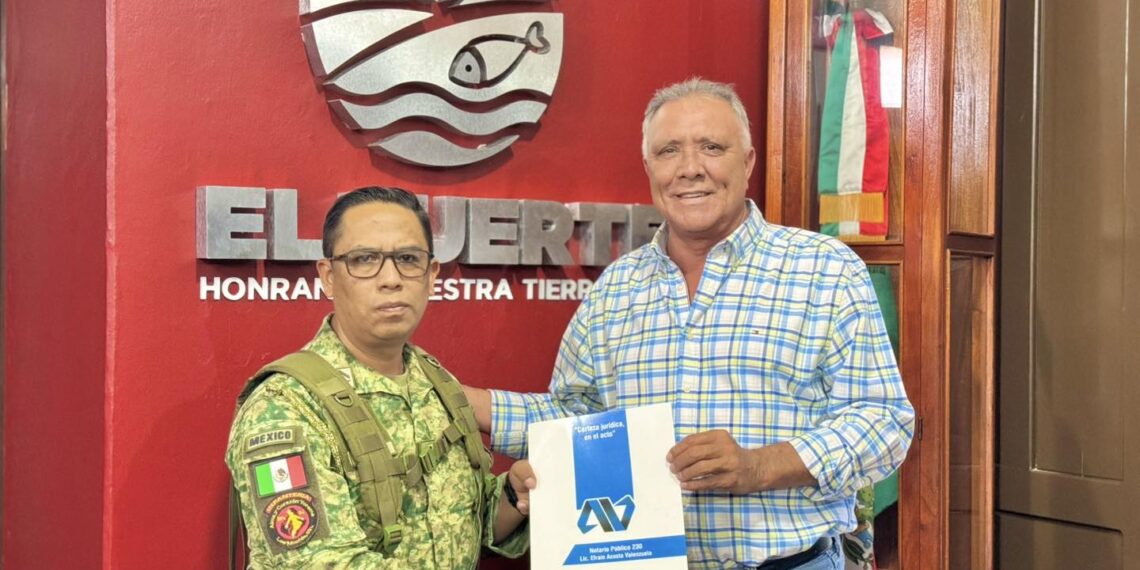 Gobierno de El Fuerte dona terreno a la Guardia Nacional