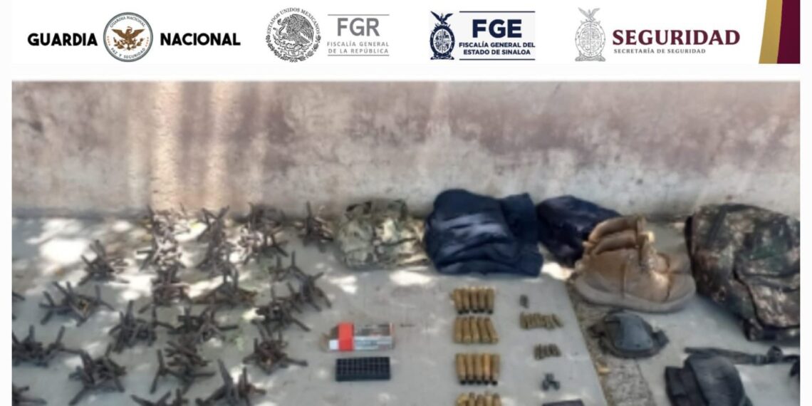 Aseguran cartuchos, puntas de acero y equipo táctico en Navolato