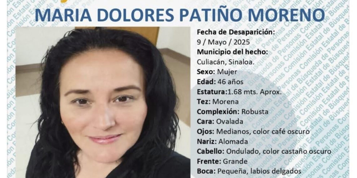 Reportan desaparición de la activista María Patiño en Culiacán