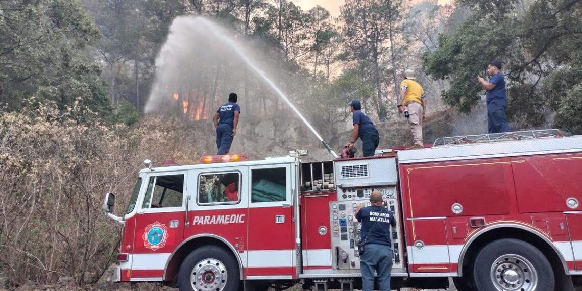 Controlan incendio forestal en la sierra de Concordia; autoridades continúan labores en Badiraguato