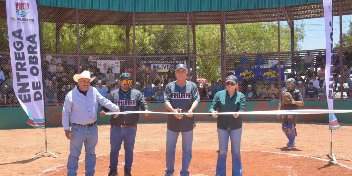 Inauguran Estadio Gildardo Leyva Ortega en Ejido Lázaro Cárdenas