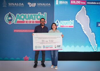 Ayuntamiento y DIF Culiacán se unen al Aquatón 2025 con histórica donación de agua