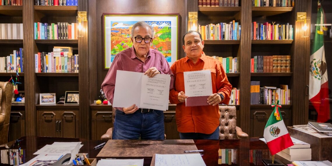 Firma el gobernador Rocha Moya convenio con el SNTE 53