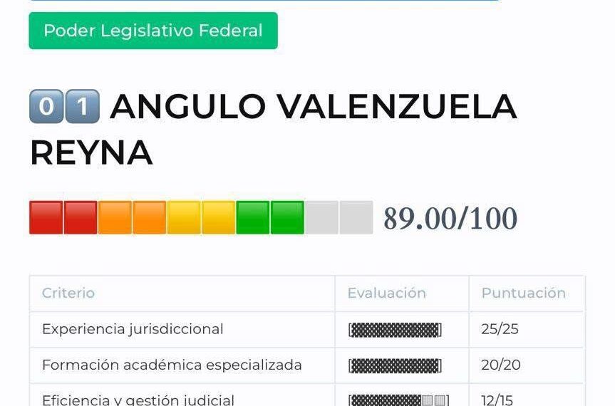¡La Doctora Reyna Angulo Valenzuela, la mejor candidata a Magistrada de Circuito evaluada en Sinaloa!