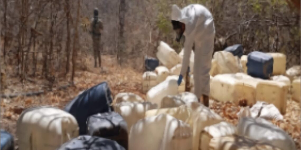 Aseguran 10 centros de almacenamiento de químicos para drogas en Cosalá y Culiacán