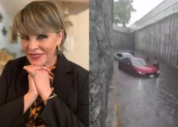 VIDEO: Ofelia Cano queda atrapada en un auto por inundación; “era como una lancha”