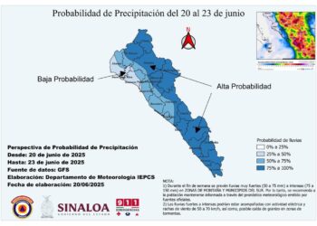 PC prevé lluvias intensas en zonas de montaña y sur de Sinaloa durante el fin de semana