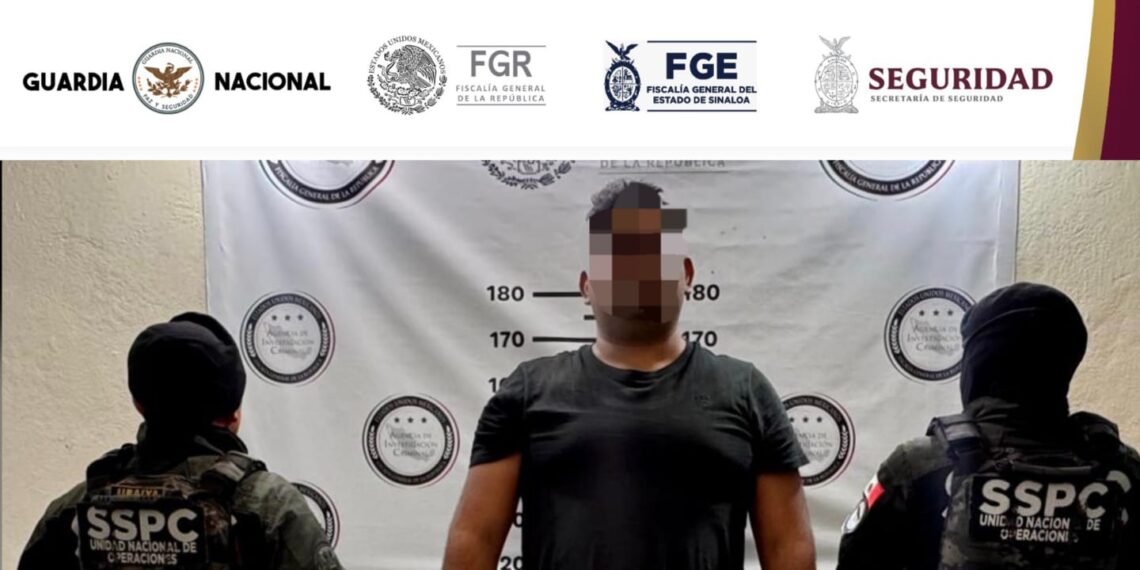 En Culiacán, Elementos de seguridad aseguran a un civil con arma de fuego