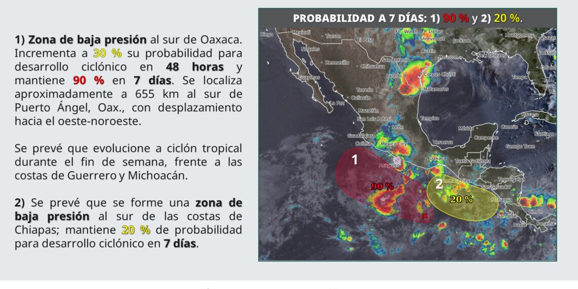Nueva zona de baja presión podría convertirse en ciclón tropical este fin de semana