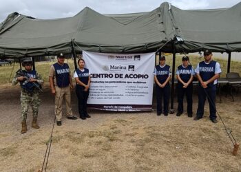 Marina activa centro de acopio en apoyo a la población damnificada, tras los efectos del huracán “Erick”