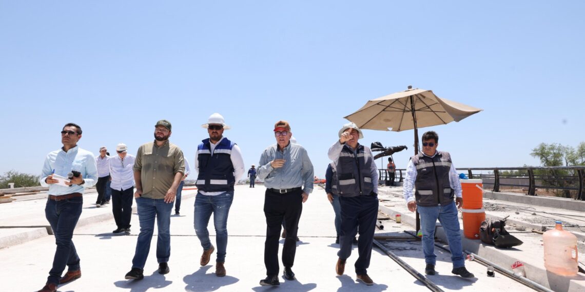 El puente Santa Fe será circuito facilitador y descongestionador de tráfico, señala Rocha, al supervisar avances de obra