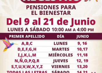 Abren registro para pensiones del Bienestar del 9 al 21 de junio