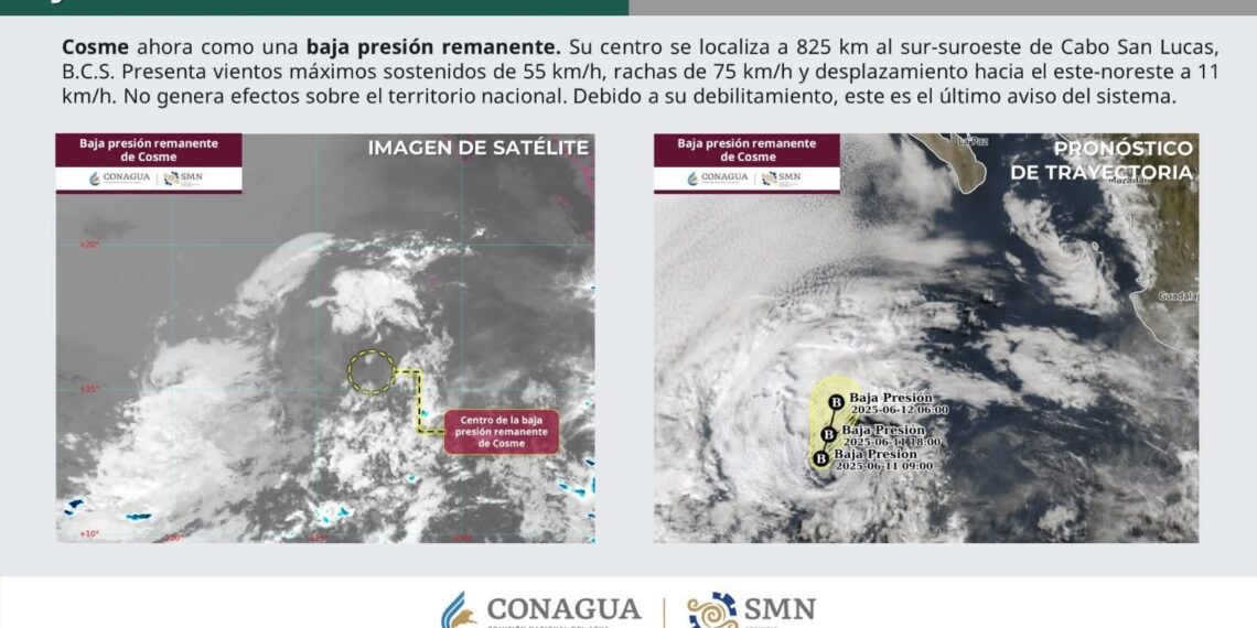 Tormenta Cosme se disipa y deja de representar peligro para México: Protección Civil – NR | NOTICIAS