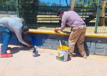 Avanza la rehabilitación del Campo de Fútbol en el Ejido 20 de Noviembre