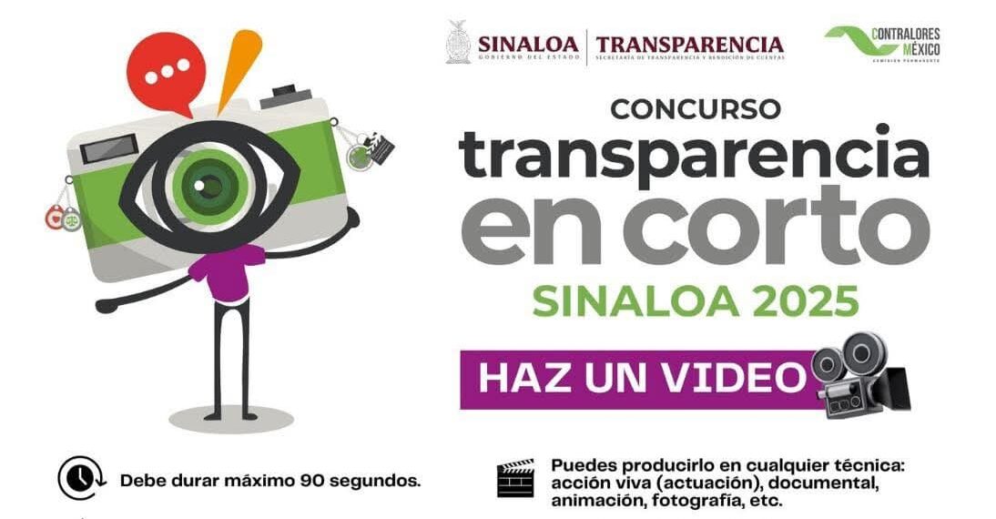 Convocan a jóvenes sinaloenses al concurso “Transparencia en Corto 2025” – NR | NOTICIAS