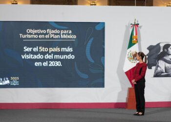 El objetivo para turismo en el Plan México es ser el 5to País más visitado del mundo para el 2030: Presidenta Claudia Sheinbaum
