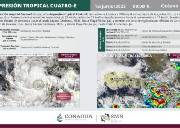 Depresión Tropical Cuatro-E se forma frente a Guerrero: podría convertirse en tormenta Dalila