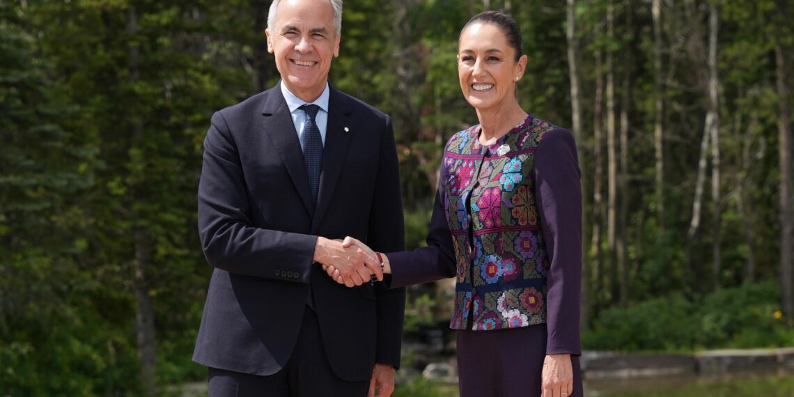 Valoramos mucho la relación con Canadá en lo comercial, cultural y en la amistad: Presidenta Claudia Sheinbaum en reunión con primer ministro canadiense, Mark Carney, en G7