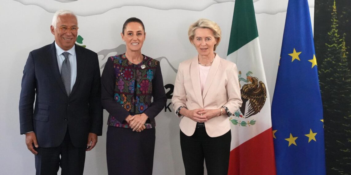 En G7, dialoga Presidenta Claudia Sheinbaum sobre actualización del acuerdo comercial entre México y la Unión Europea