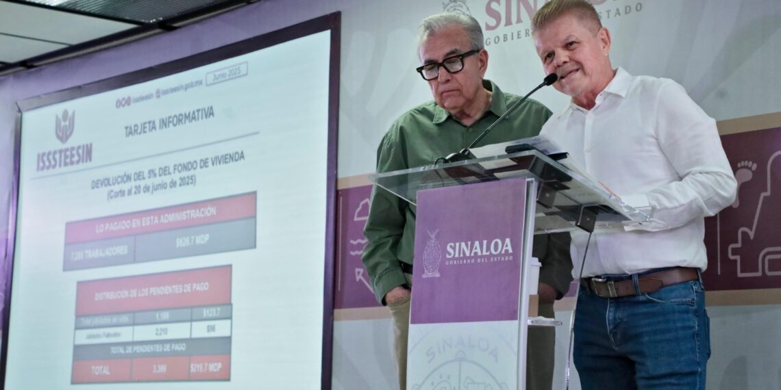 “Nadie va a quedar sin su pago”, afirma gobernador Rocha al presentar avances de la devolución del fondo de vivienda del ISSSTEESIN