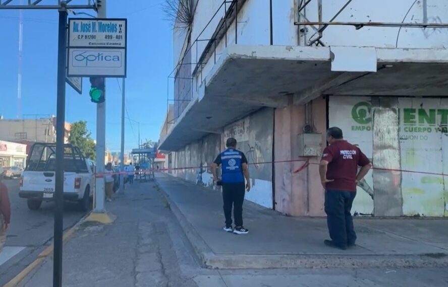 Protección Civil Ahome descarta lesionados tras colapso parcial en edificio “La Violeta”