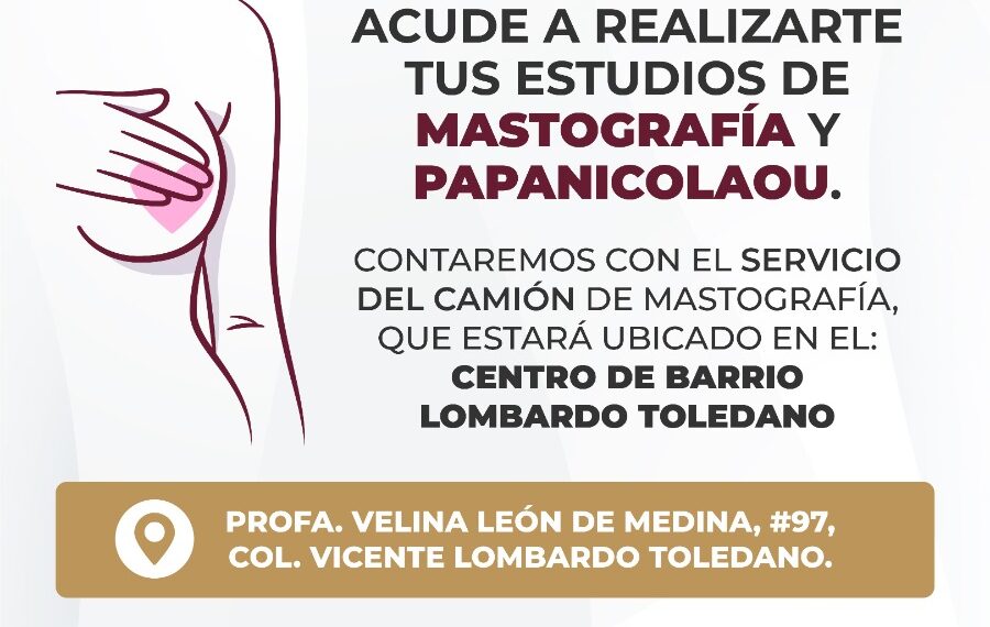 Invitan a la Jornada de Bienestar “Por tu salud y bienestar” con estudios gratuitos de mastografía y Papanicolaou