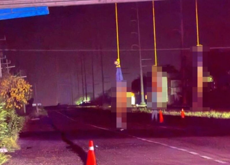 Hallan 20 cuerpos sin vida en el norte de Culiacán; 16 dentro de una camioneta y 4 colgados de un puente