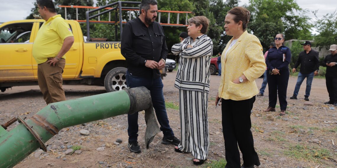 La alcaldesa de Guasave supervisa trabajos preventivos de inundaciones