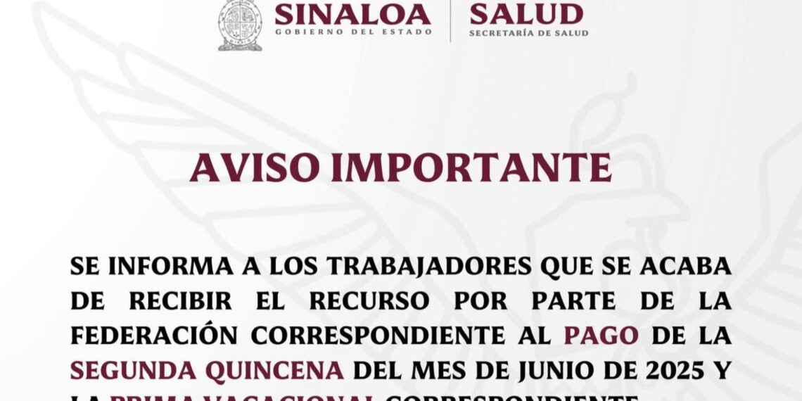 Secretaría de Salud confirma recepción de recursos para pago a trabajadores – NR | NOTICIAS