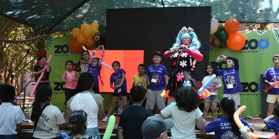 Familias disfrutan actividades artísticas y recreativas en el Zoológico de Culiacán