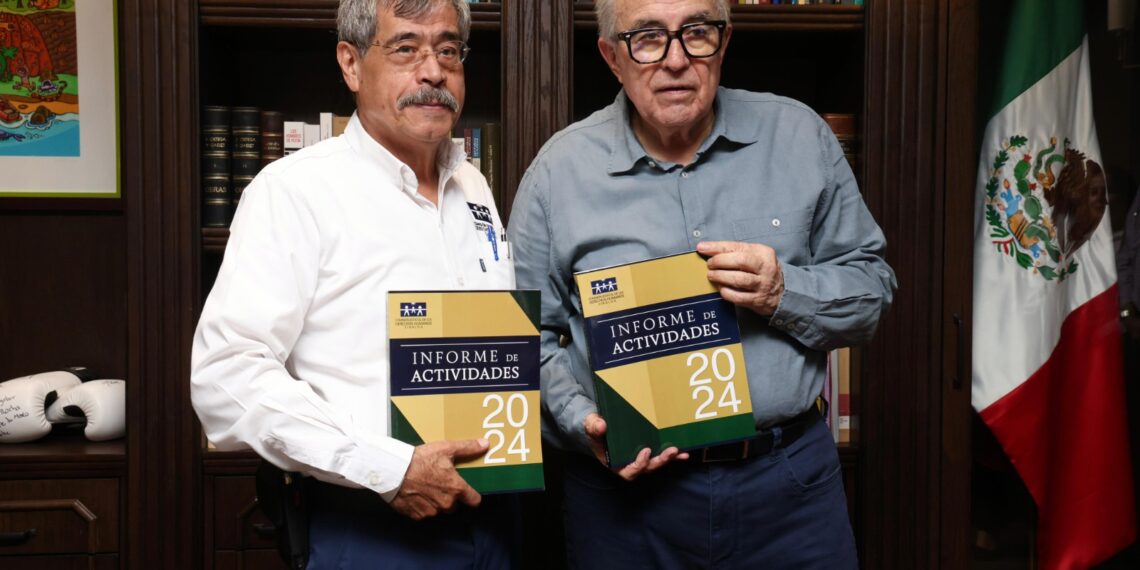 Recibe el gobernador Rocha Moya Informe de Labores de la Comisión Estatal de Derechos Humanos