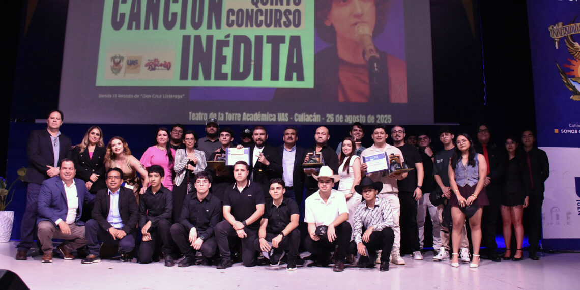 La UAS y Banda El Recodo celebran el talento sinaloense en gran final del 5° Concurso de la Canción Inédita; anuncian a los ganadores de esta edición