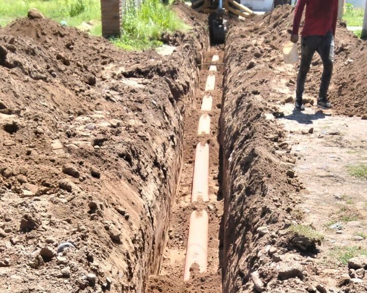 Avanza la ampliación de la red de drenaje en la localidad de Baroten