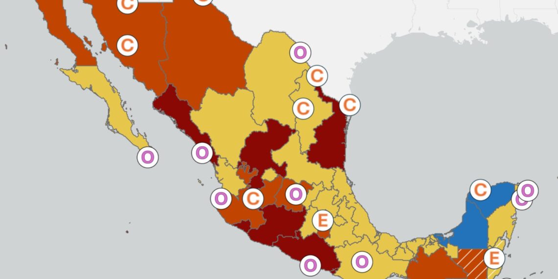 EE.UU. coloca a 30 estados de México en alerta de seguridad para viajes