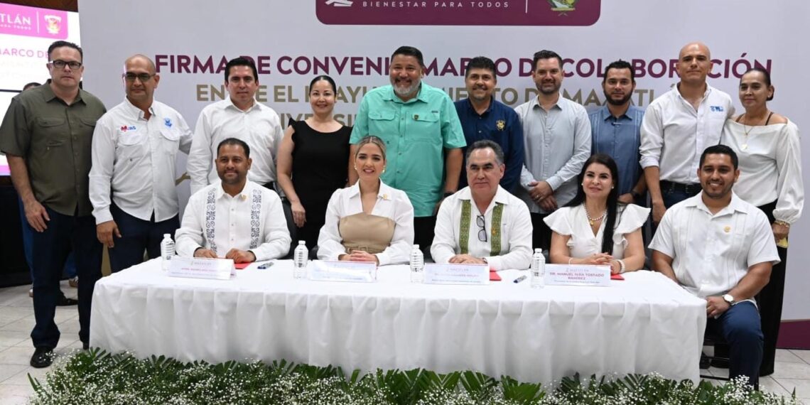 Firman la UAS y el Ayuntamiento de Mazatlán un convenio de colaboración en beneficio de la comunidad universitaria, así como del desarrollo económico y social del sur de Sinaloa