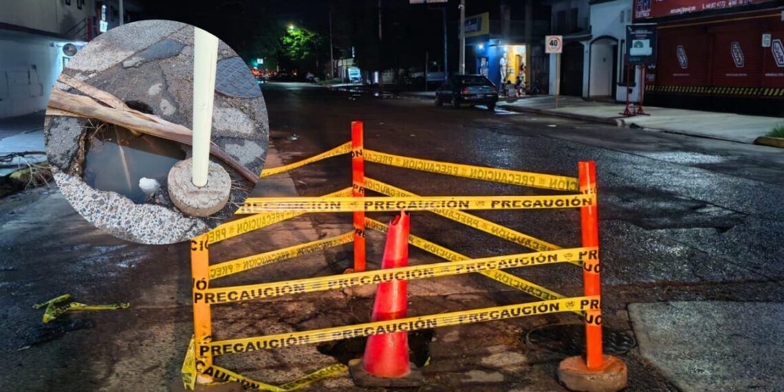 Socavón en Av. Belisario Domínguez ya fue señalizado; autoridades preparan reparación – NR | NOTICIAS