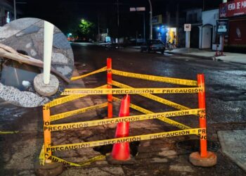 Socavón en Av. Belisario Domínguez ya fue señalizado; autoridades preparan reparación – NR | NOTICIAS