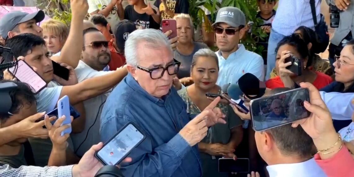 Rocha Moya visita Nuevo San Miguel y ofrece apoyo a familias afectadas por lluvias