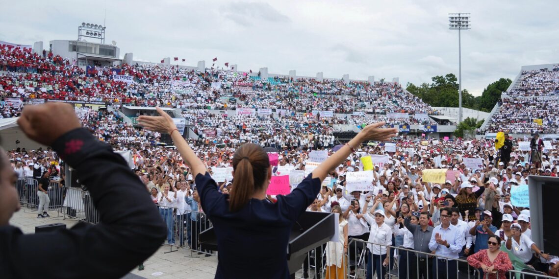 Récord histórico: Presidenta Claudia Sheinbaum reúne en un día a 72 mil personas en Chiapas, Tabasco y Campeche