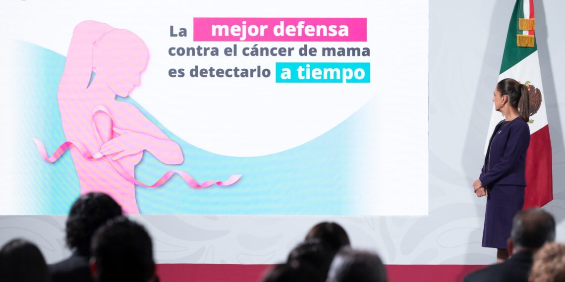 Presidenta Claudia Sheinbaum anuncia inversión de 8 mil mdp para modelo de atención universal de cáncer de mama, que representa “un antes y un después”