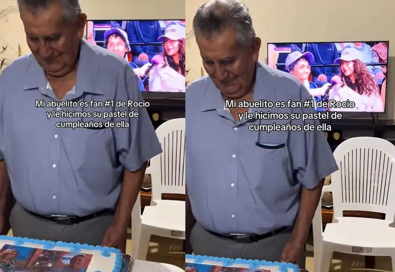 VIDEO: Abuelito celebra sus 83 años con fiesta temática de programa Acércate a Rocío