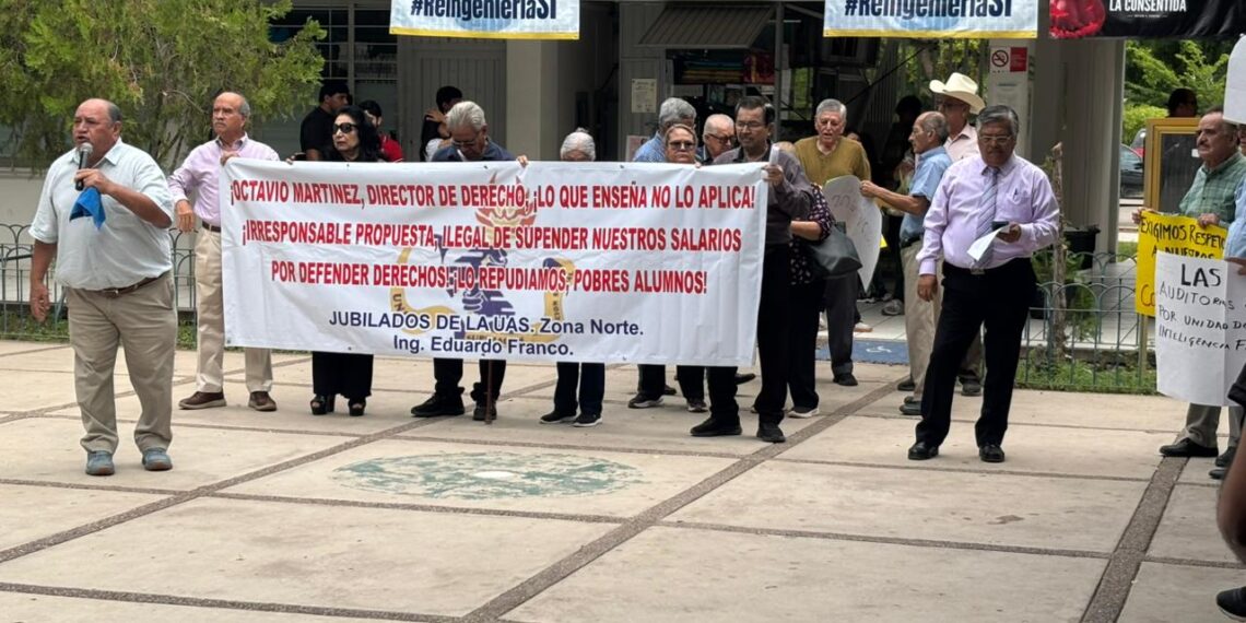 Jubilados de la UAS se manifiestan en Los Mochis: buscan promover amparos contra la “Reingeniería Administrativa” – NR | NOTICIAS
