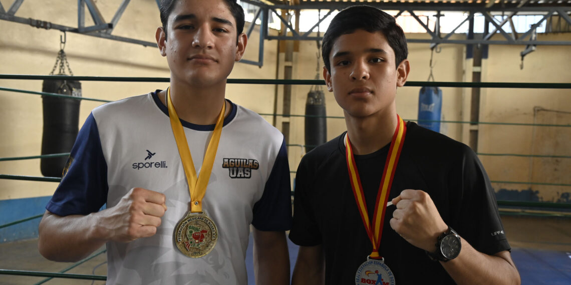 ¡Casta de campeones! Los hermanos Édgar Gabriel y Miguel Ángel Morales Díaz, estudiantes de la UAS, medallistas en diversas competencias de boxeo