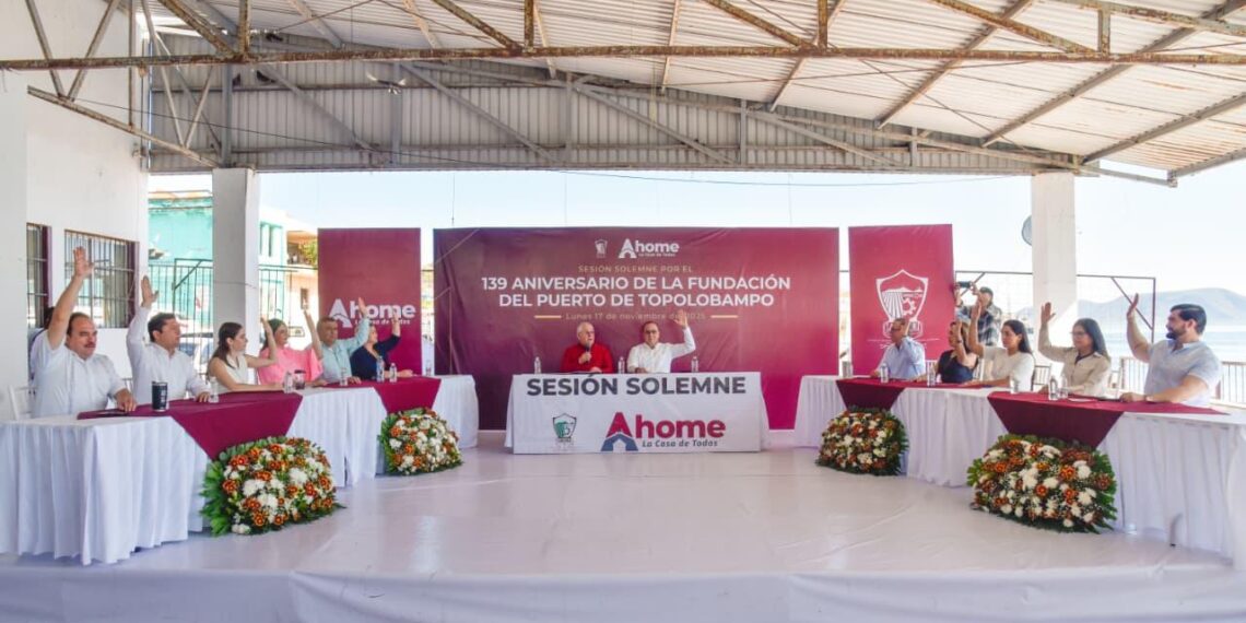 Conmemoran 139 aniversario de Topolobampo con Sesión Solemne de Cabildo y traslado de Poderes Municipales