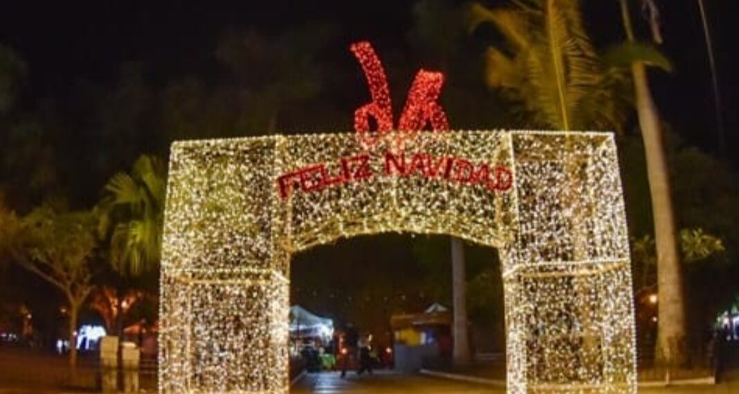 Avanza colocación de adornos navideños en Los Mochis; buscan encender el pino antes del Día de la Virgen.