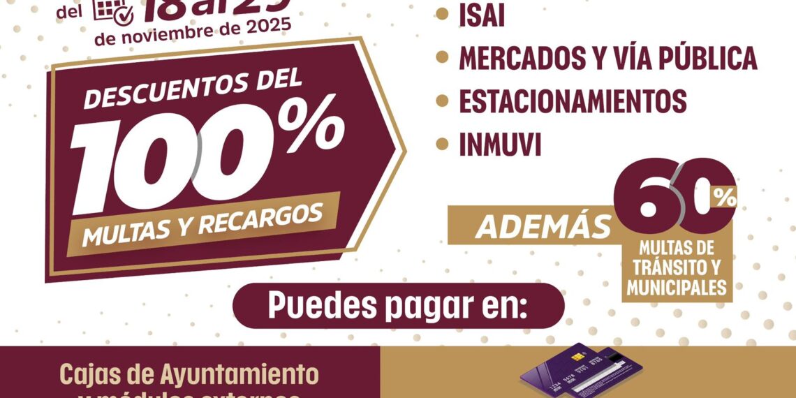 ¡No se te pase! Invitan a aprovechar la última semana de descuentos del 100 por ciento en Impuesto Predial